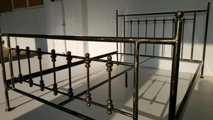 Altmodisches doppel Metallbett Frederick 160x200 inkl. Lattenrost  - Bild 1 von 4