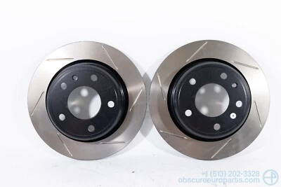 Новый из старых запасов комплект ротора заднего тормоза с прорезями питания для 1987-1990 BMW E30 M3 - Изображение 1 из 4