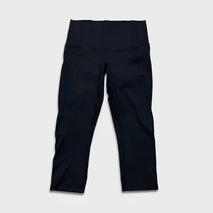 Leggings deportivos Lululemon Wunder Under Crop para mujer talla 10 negros de yoga - Imagen 1 de 9