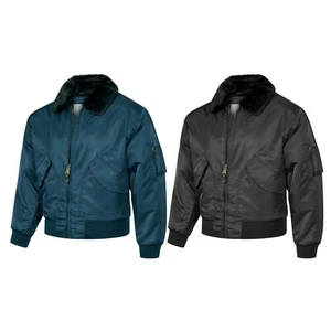 Bomber Jacket MA2 Flight Army Military Security CWU Flying Air Force Fur Collar - Picture 1 of 11
