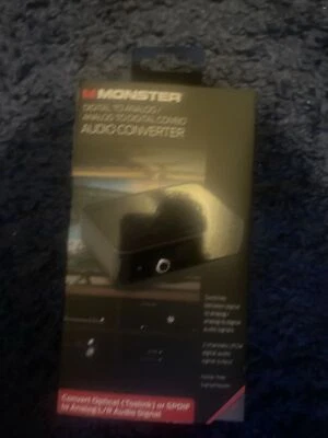 Monster Digital to Analog Audio Converter Black #MAD1-1007-BLK NEW IN BOX - Image 1 of 2
