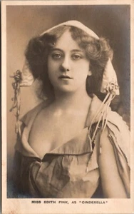 MISS EDITH FINK : CINDERELLA : ACTRESS, SINGER, COMEDIENNE : RPPC - Picture 1 of 2