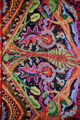 ANTICA SARTORIA 2022 LEOPARDO Y LA NATURALEZA BUFANDA GASA 40x70 pulgadas nuevo con etiquetas Foto 1 de 4