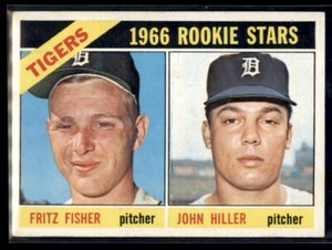 1966 Topps Tigers Rookies - Fritz Fisher/John Hiller Detroit Tigers #209