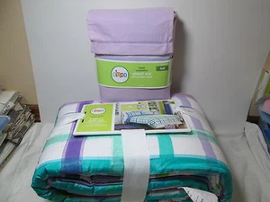 7 pcs Circo Purple Plaid Collection Full Quilt, Shams & Purple Sheet Set New - Picture 1 of 12
