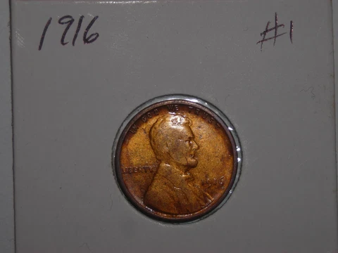 1916-P GREAT BROWN HIGH GRADE WHEAT CENT 1916 LINCOLN CENT LOT #1 Cover