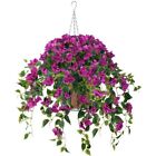 Artificial Flowers Hanging Basket Bougainvillea Silk Vine Flowers Outdoor/Indoor