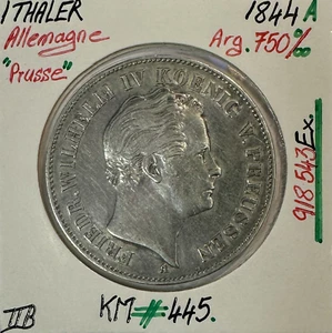 ALLEMAGNE - 1 THALER (1844 A) Pièce de Monnaie en Argent // Qualité : TTB - Foto 1 di 2