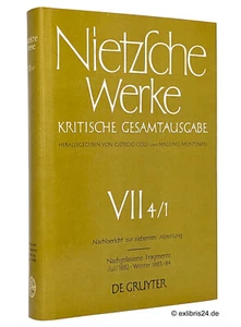 Nietzsche Werke: Nachbericht zur 7. Abt. (Kritische Gesamtausgabe, Band VII,4/1) - Imagen 1 de 1
