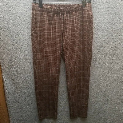 J.Jill Women's XS Houndstooth Brown Pajama Pants 29.5" 26.25" 8.25" - Image 1 of 4
