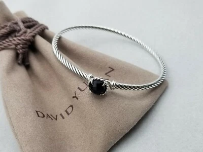 DAVID YURMAN Women's Chatelaine Bracelet with Black Onyx 3mm sz large - Image 1 of 4