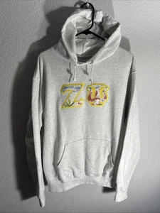 Champion Eco Authentic Zeta Psi Pullover Hoodie Gray Size Large Fraternity - Picture 1 of 9