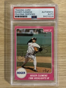 1987 Star Roger Clemens 1986 Highlights III AUTO PSA Authentic - Picture 1 of 2