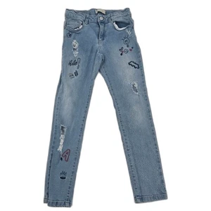 Zara Kids Mädchen Jeans mit bestickten Details Größe 9-10 - Bild 1 von 6