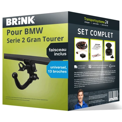 Attelage Amovible pour BMW Serie 2 Gran Tourer 14- avec Faisceau u. 13 broches - Photo 1/4