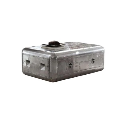 Mesa de centro remachada de aluminio estilo aviador mesa de cóctel para aviones industriales Foto 1 de 4