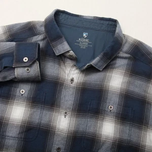 Kuhl Law Flanellhemd Herren XL blau grau kariert Knopfleiste Langarm Outdoor - Bild 1 von 14
