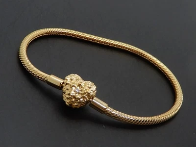 Pandora Margarita Corazón Cierre Cadena Pulsera 0.009ct.Lab Creado 561065C01 Foto 1 de 4