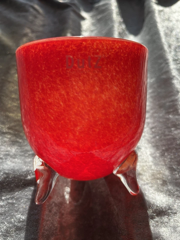 Dutz Collection, Glas auf 3 Füßchen, rot, 10 cm - Bild 1 von 3