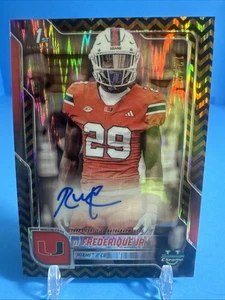 2025 Bowman Chrome U Gold Stealth Auto OJ Frederique Jr 1st /25 Miami (10) - Bild 1 von 5