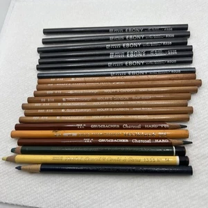 Eberhard Faber Ebenholz 6325 Zeichnung, Conte 'd Paris, Wolffs Carbon Bleistift Konvolut - Bild 1 von 8