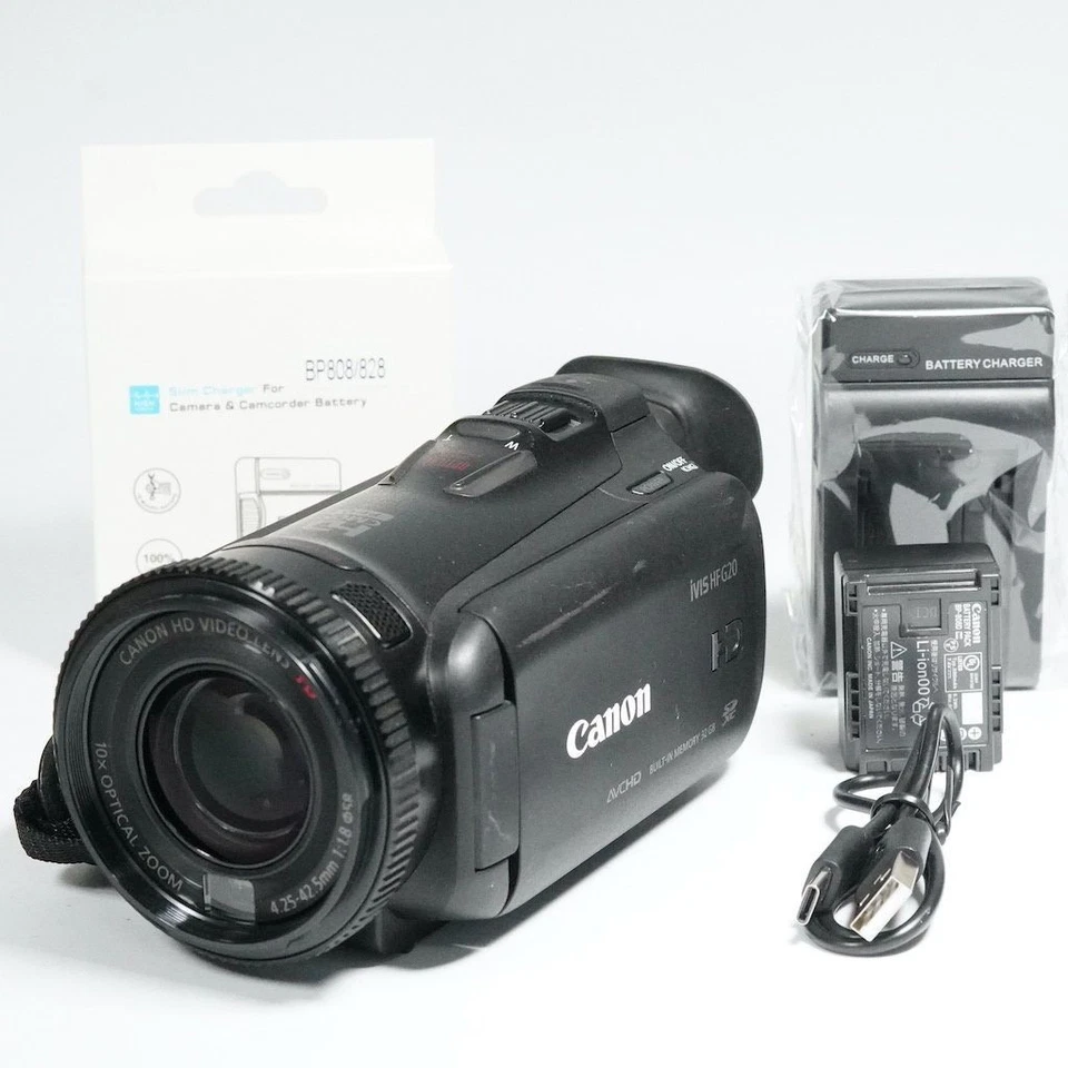 Canon iVIS HF G20 HD Digital Video Camera Camcorder Black tested - Image 1 of 4