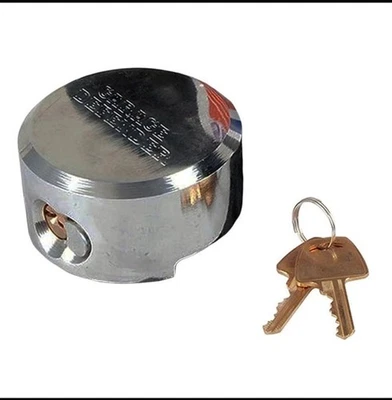 The Original Garage Defender Round Steel Padlock key heavy duty height security  - Image 1 of 3