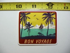 BON VOYAGE SEGELBOOT PALMEN AUFKLEBER DECAL REISE URLAUB URLAUB - Bild 1 von 1