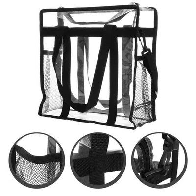  Small Clear Handbag Vinyl Record Carrying Case Pvc Shoulder See Through - Image 1 of 4