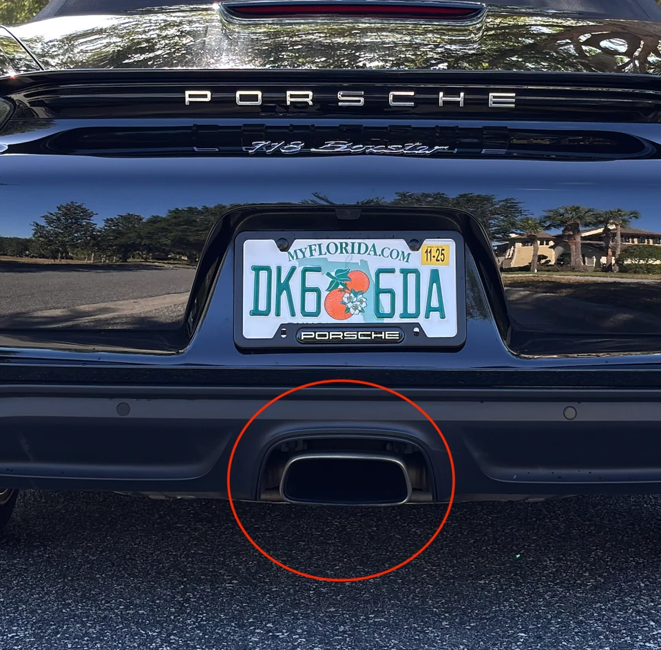 Terminal de escape OEM Porsche Boxster Cayman 718 982 TUBO TRASERO 982251187 Foto 1 de 4