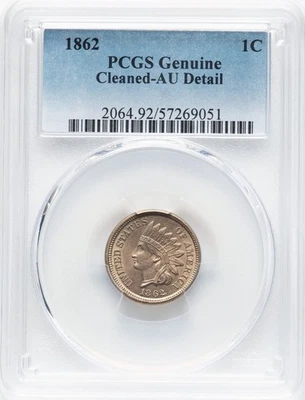 1862 Indian Cent - Civil War Issue - PCGS AU Details - LOOKS FULLY UNCIRCULATED! - Image 1 of 2