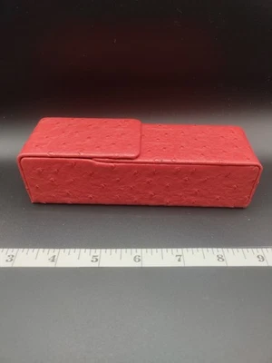 Estuche de gafas vintage de piel de avestruz Foto 1 de 4