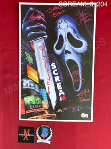 Póster Scream 6 firmado 11x17 LE campeón Liberato Mulroney Brown +2 Beckett - Imagen 1 de 1