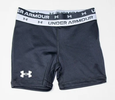 NWT Under armour Little Girls Black Fitted Bike Shorts sz 5 - Image 1 of 4