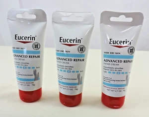 3 Pack Eucerin Advanced Repair Light Feel Hand Creme Cream 2.7 oz Very Dry Skin - Picture 1 of 3