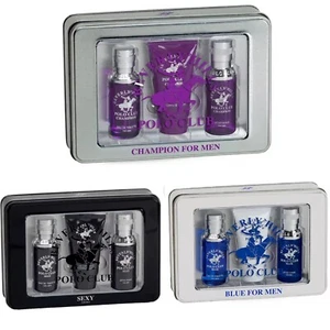 Beverly Hills Polo Club Men SEXY, BLUE, CHAMPION 3-Piece Fragrance Tin Gift Set - Picture 1 of 4