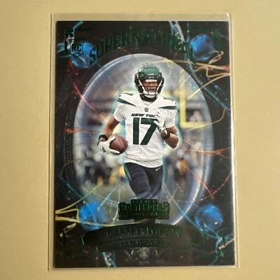 2022 Garrett Wilson Contenders Supernatural Emerald Green Rookie #SN-GWI - Image 1 of 2