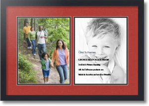 ArtToFrames Collage Mat Picture Photo Frame  2 8.5x11" Openings in Black 40 - Picture 1 of 62