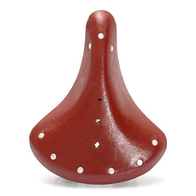 Sillín de bicicleta retro vintage cuero marrón asiento de resorte actualización clásica Foto 1 de 4