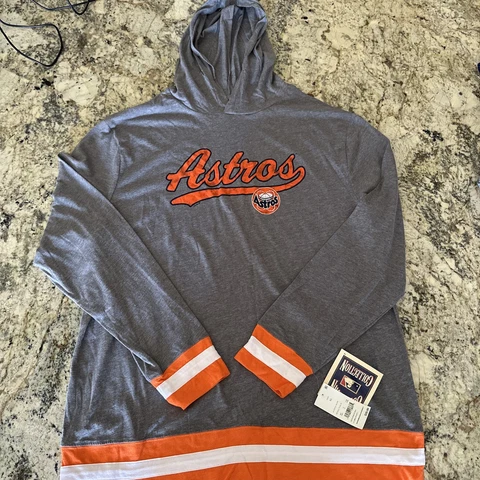 Men’s Houston Astros Hooded Long Sleeve T-Shirt Size XXL Cover