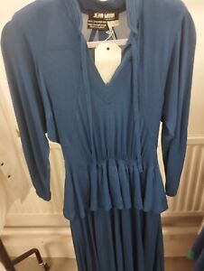 Jean Muir 1970s Rayon Vintage Dress Made In England 