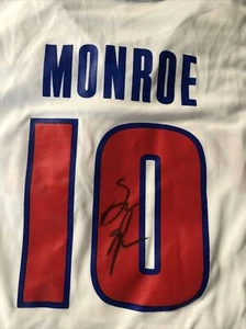 Greg Monroe Signed Pistons Adidas Replica Authentic NBA Jersey PSA/DNA COA - Picture 1 of 6