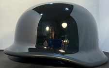 VOSS BLACK CHROME GERMAN NOVELTY MOTORCYCLE HELMET SUPER LIGHT WEIGHT 