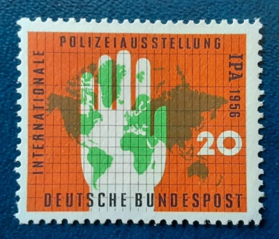 GERMANY Deutsche Bundespost 1956 20Pf MH Police Mi 240 Scott 751 VF/XF 4645 - Image 1 of 3