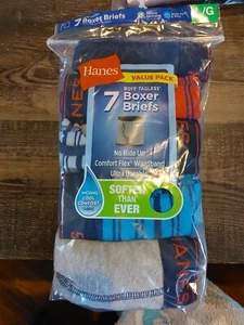 Hanes Boys Red Label Ringer Boxer Briefs P7 B74SR7 - Picture 1 of 2