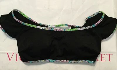 Victorias Secret Swim Off Shoulder Strappy Back Med Swim Bikini Crop Top N5593 - Image 1 of 4
