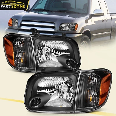 Headlight For 05 2006 2007 Toyota Tundra Sequoia 4.0L 4.7L w/Amber Corner Lamp - Изображение 1 из 4
