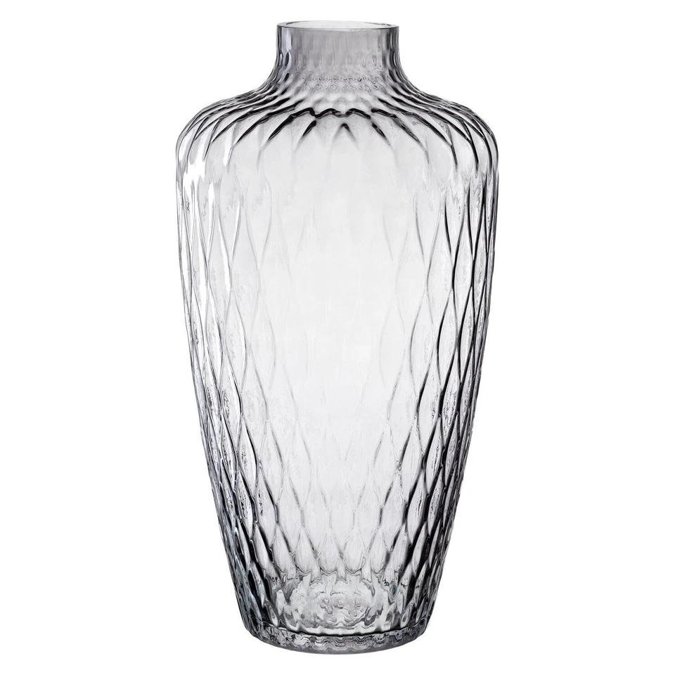 Leonardo GIULIA Vase Blumenvase Dekovase Kalk-Natron-Glas Grau-Transparent H39cm - Bild 1 von 1