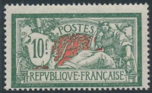 FRANCE - 1926 10Fr green/orange Merson, MNH – Michel # 182 ; Scott # 131 - Picture 1 of 2