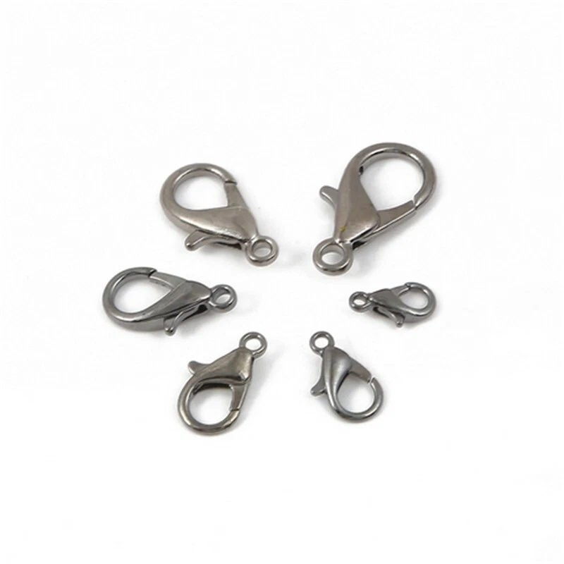 Hallazgos de joyería de plata/oro/bronce hágalo usted mismo al por mayor 100 ganchos de langosta cierres de garra Foto 1 de 4